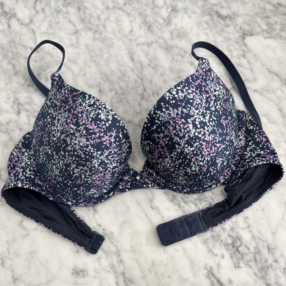 Maidenform Blue and Purple Push Up Bra with Underwire 36B